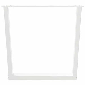 Spisebordben V-formet 2 stk hvit 80x(72-73,3) cm stål