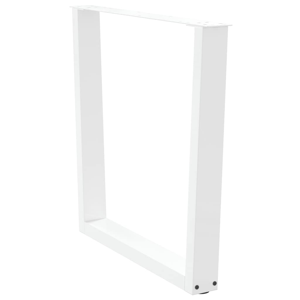 Spisebordben V-formet 2 stk hvit 80x(72-73,3) cm stål