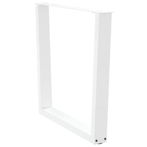 Spisebordben V-formet 2 stk hvit 80x(72-73,3) cm stål