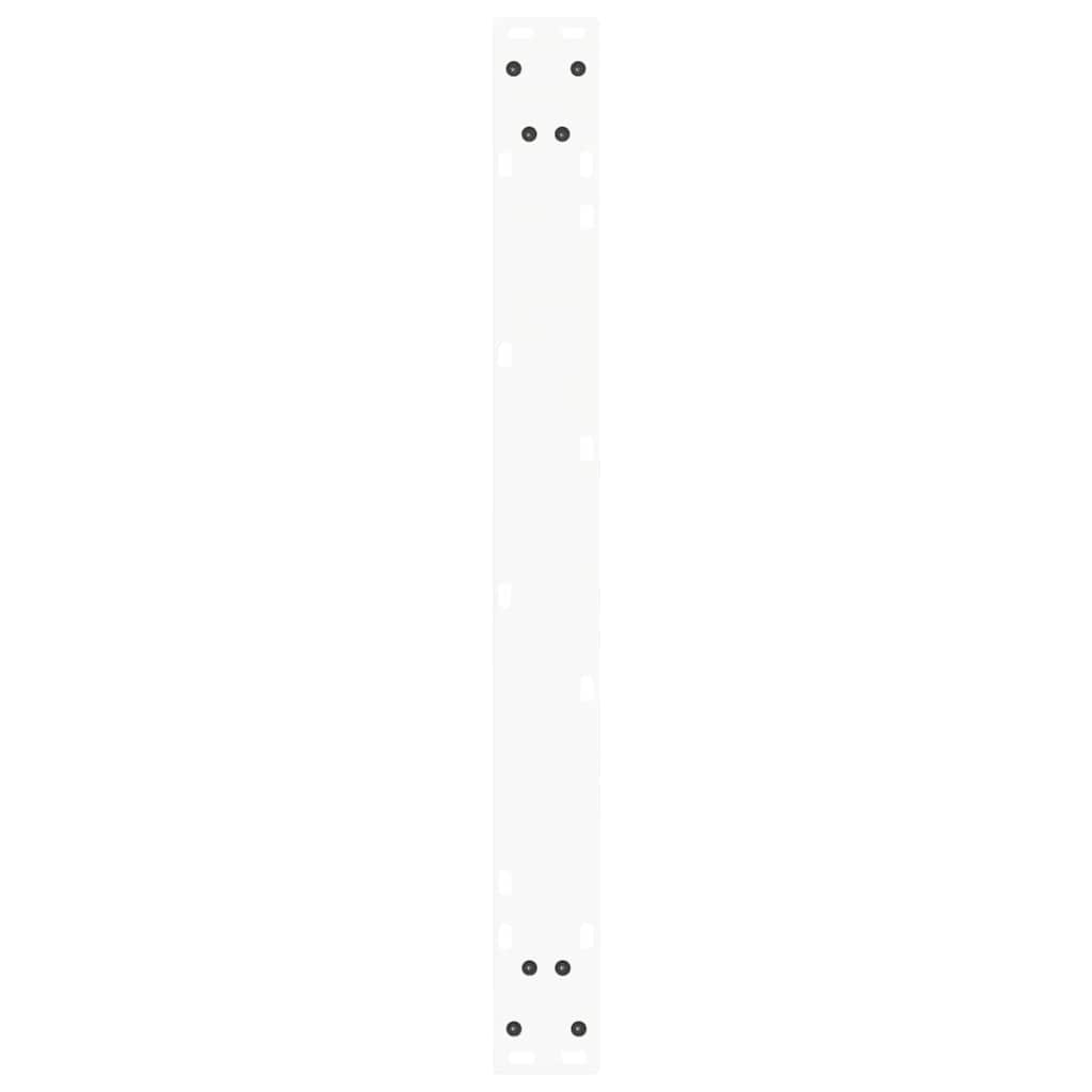 Spisebordben V-formet 2 stk hvit 80x(72-73,3) cm stål
