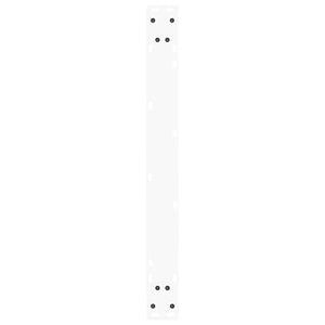 Spisebordben V-formet 2 stk hvit 80x(72-73,3) cm stål
