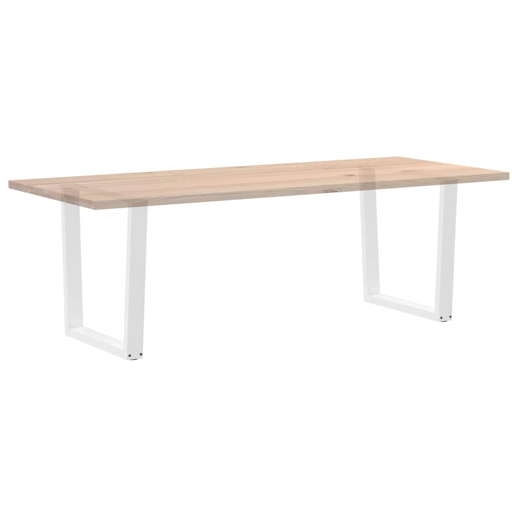 Spisebordben V-formet 2 stk hvit 80x(72-73,3) cm stål