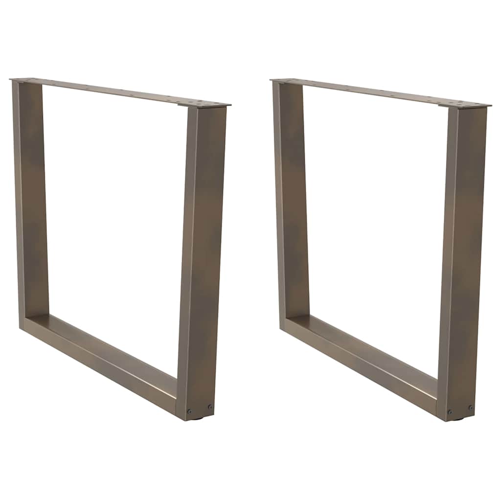 Spisebordben V-formet 2 stk naturell 100x(72-73,3) cm stål