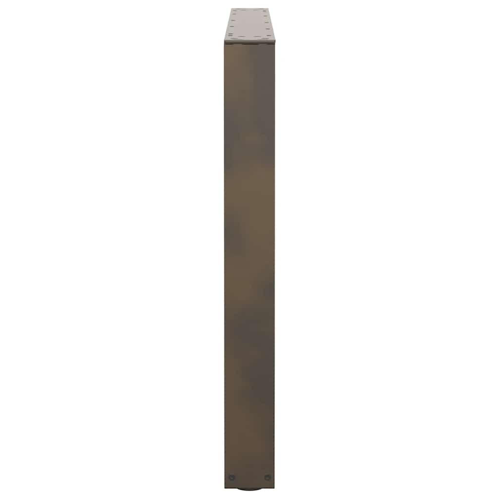Spisebordben V-formet 2 stk naturell 100x(72-73,3) cm stål