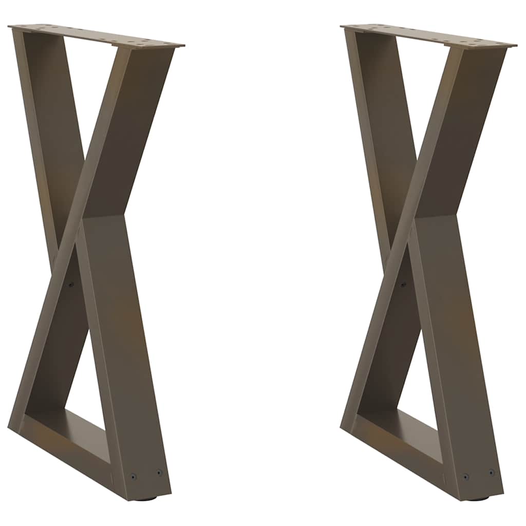 Spisebordben 2 stk naturell 50x(72-73,3) cm stål