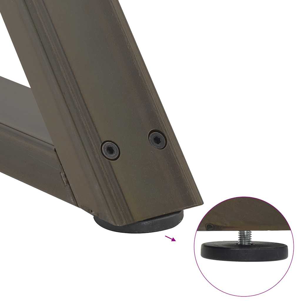 Spisebordben 2 stk naturell 50x(72-73,3) cm stål