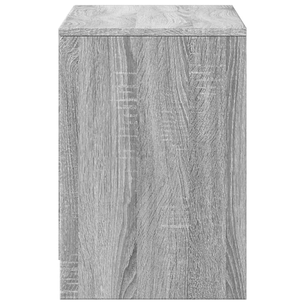 TV bench with LED gray sonoma 100x34x50 cm engineered wood