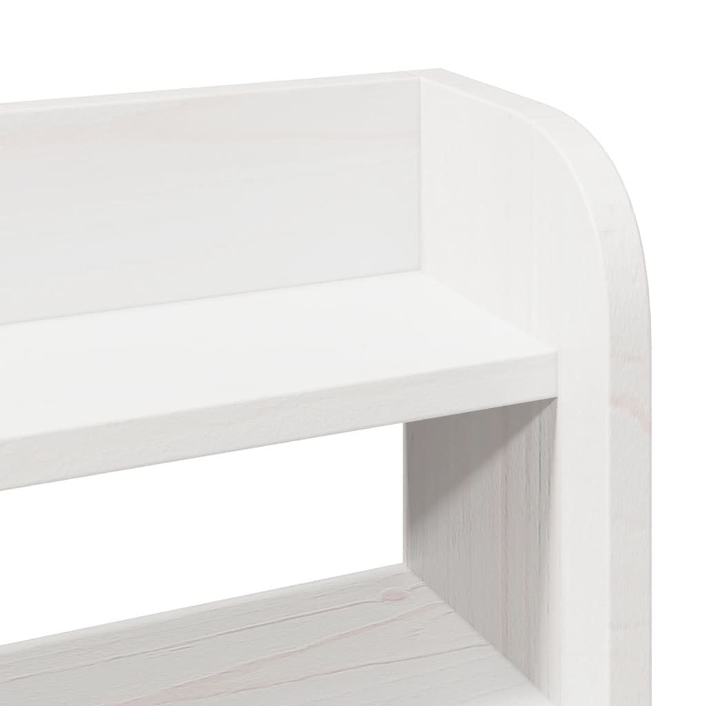 Sengeramme med hodegavl hvit 180x200 cm heltre furu