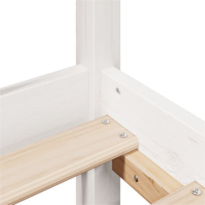 Sengeramme med hodegavl hvit 180x200 cm heltre furu