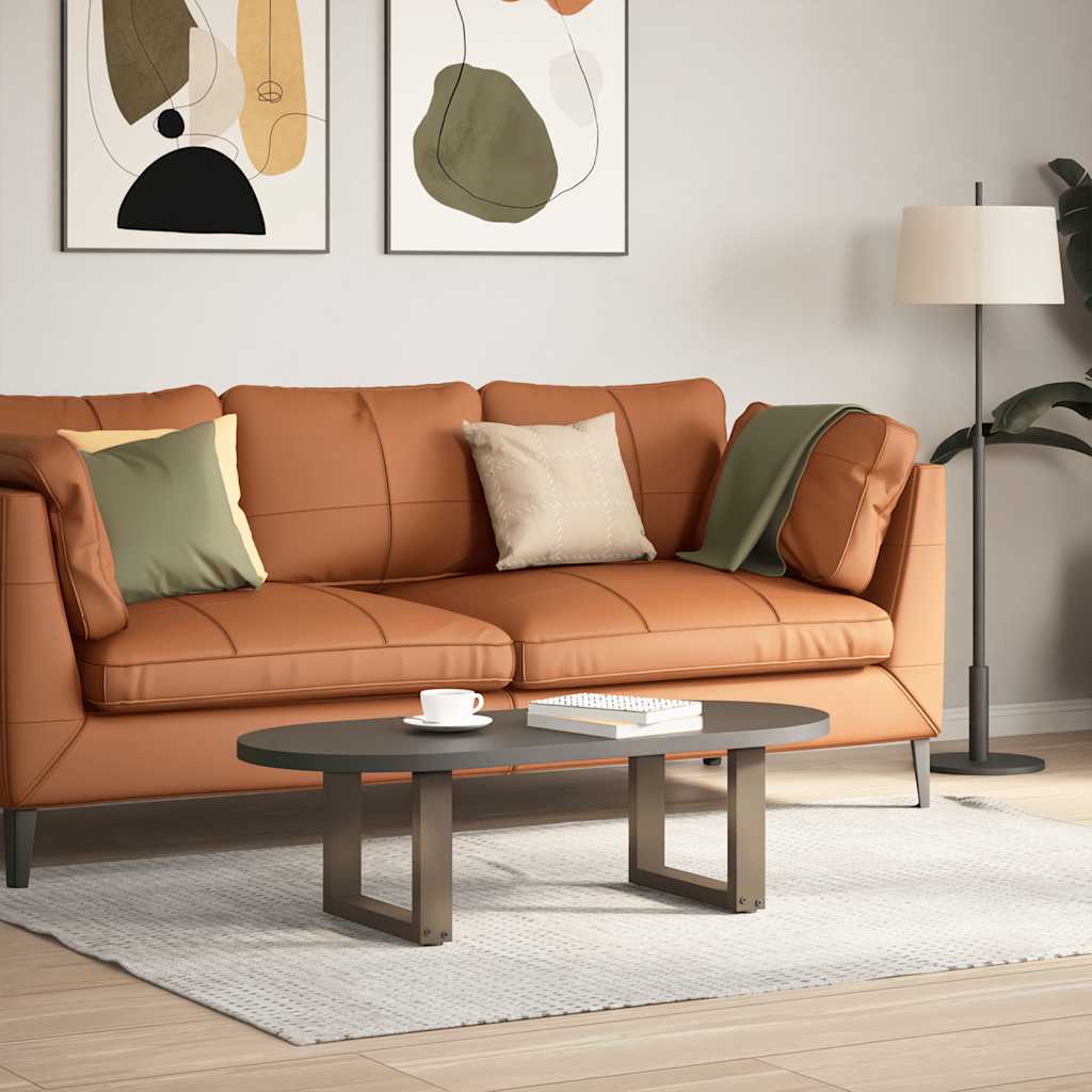 Salongbordben U-formet 2 stk naturell 40x(30-31) cm stål