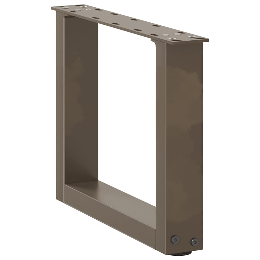 Salongbordben U-formet 2 stk naturell 40x(30-31) cm stål