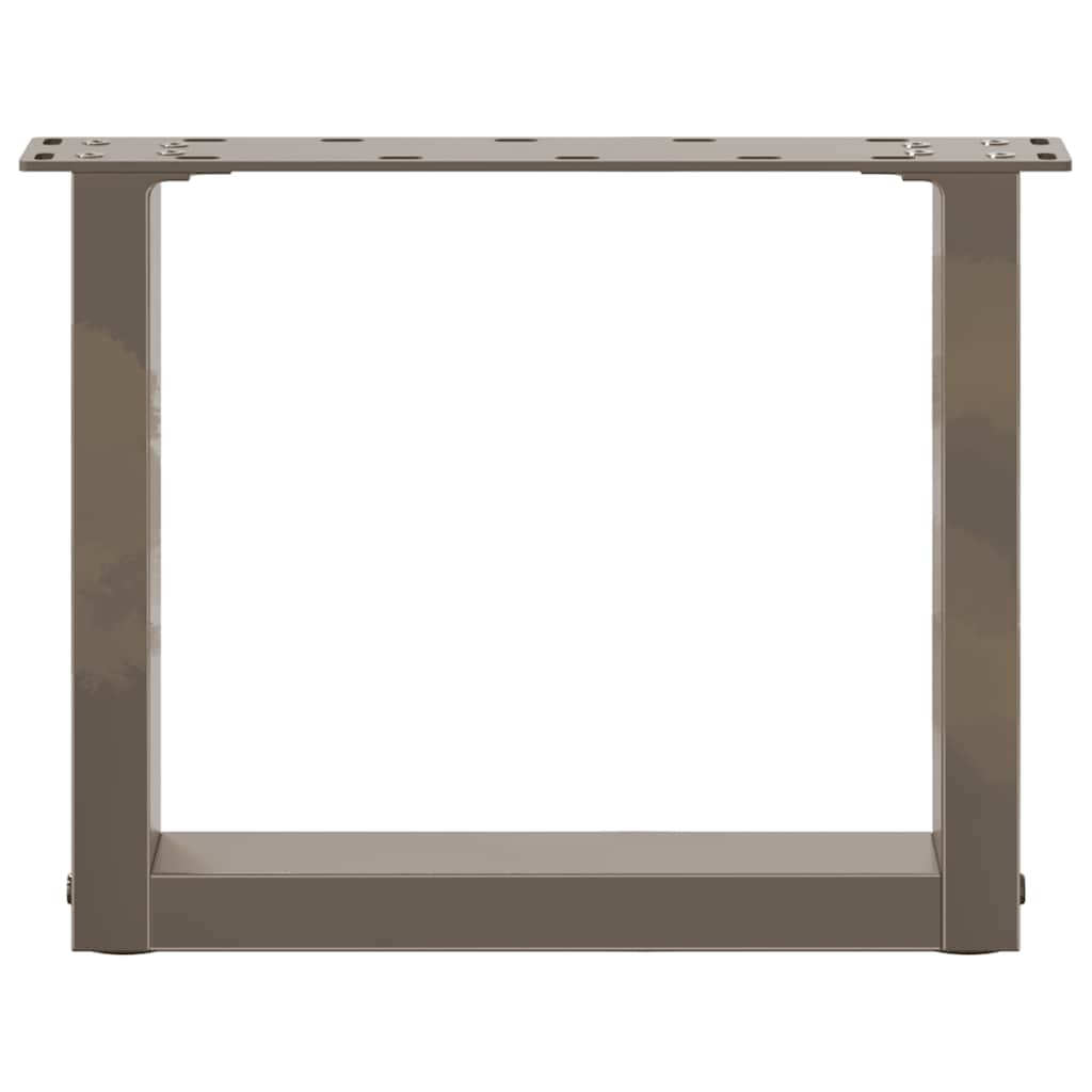 Salongbordben U-formet 2 stk naturell 40x(30-31) cm stål