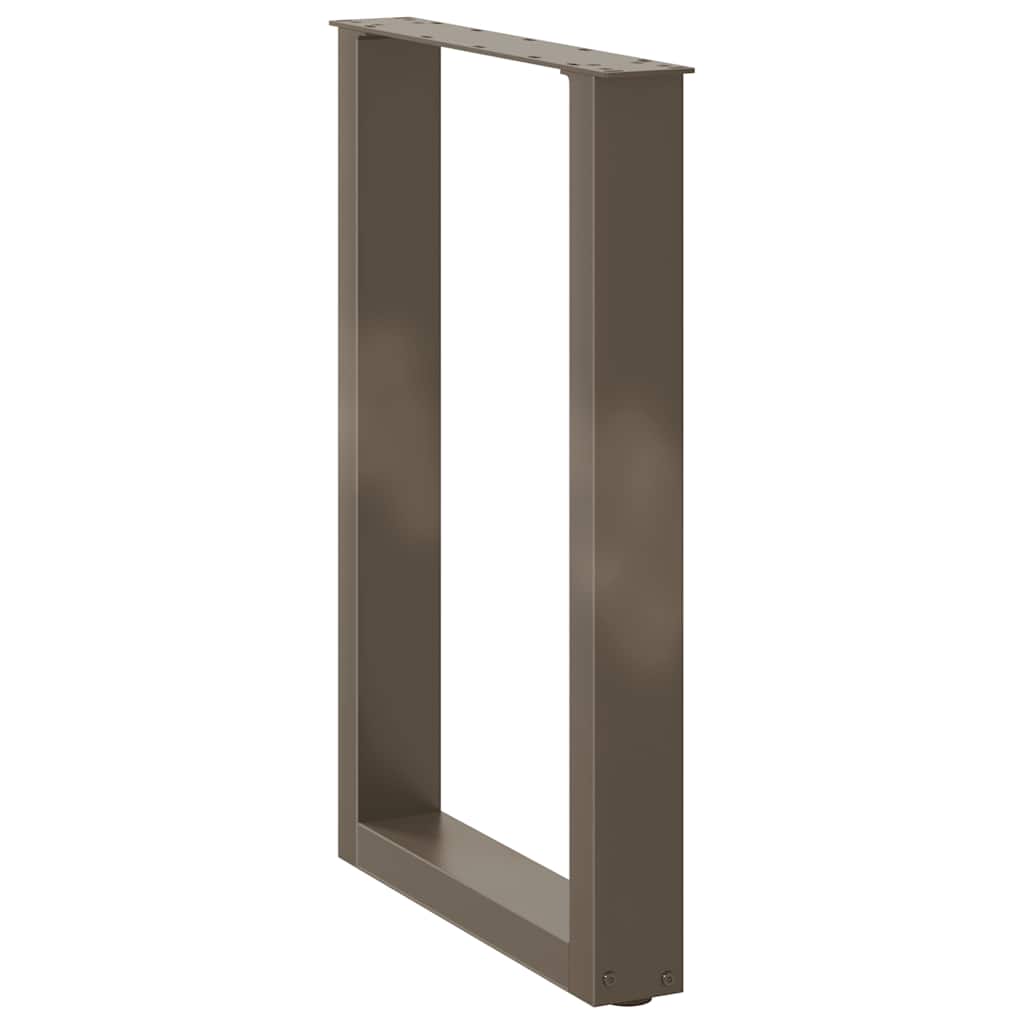 Spisebordben U-formet 2 stk naturell 50x(72-73) cm stål