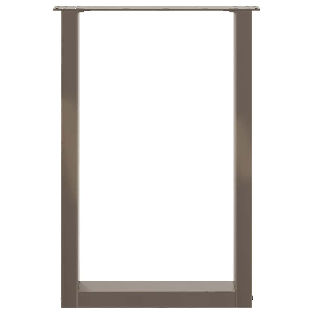 Spisebordben U-formet 2 stk naturell 50x(72-73) cm stål