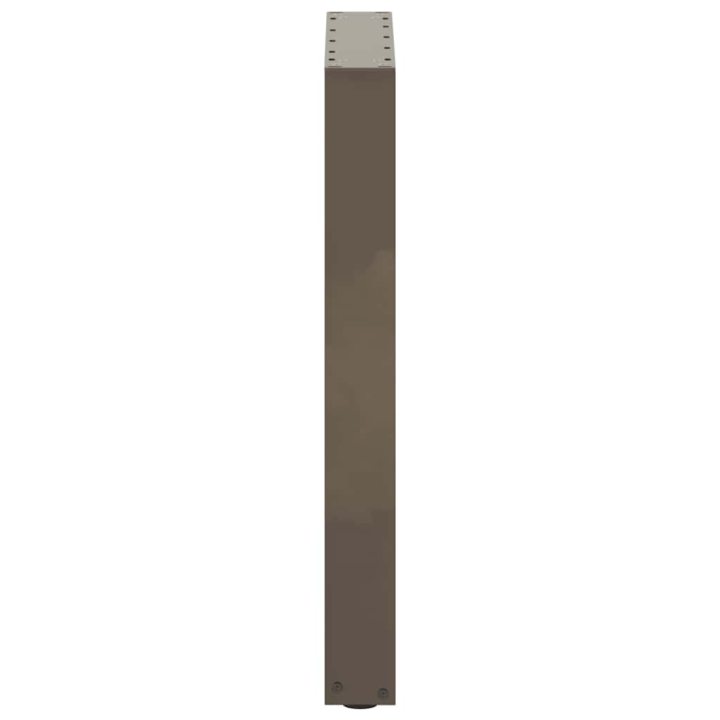 Spisebordben U-formet 2 stk naturell 50x(72-73) cm stål