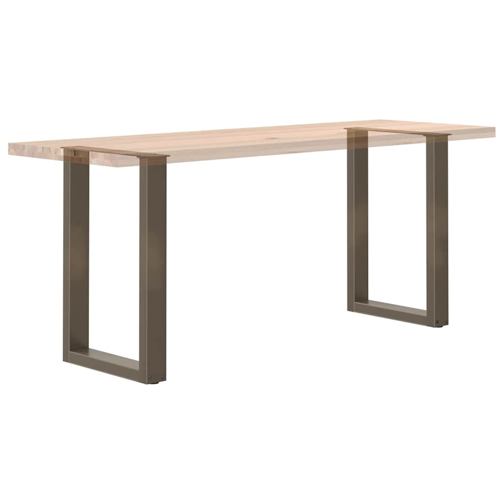 Spisebordben U-formet 2 stk naturell 50x(72-73) cm stål