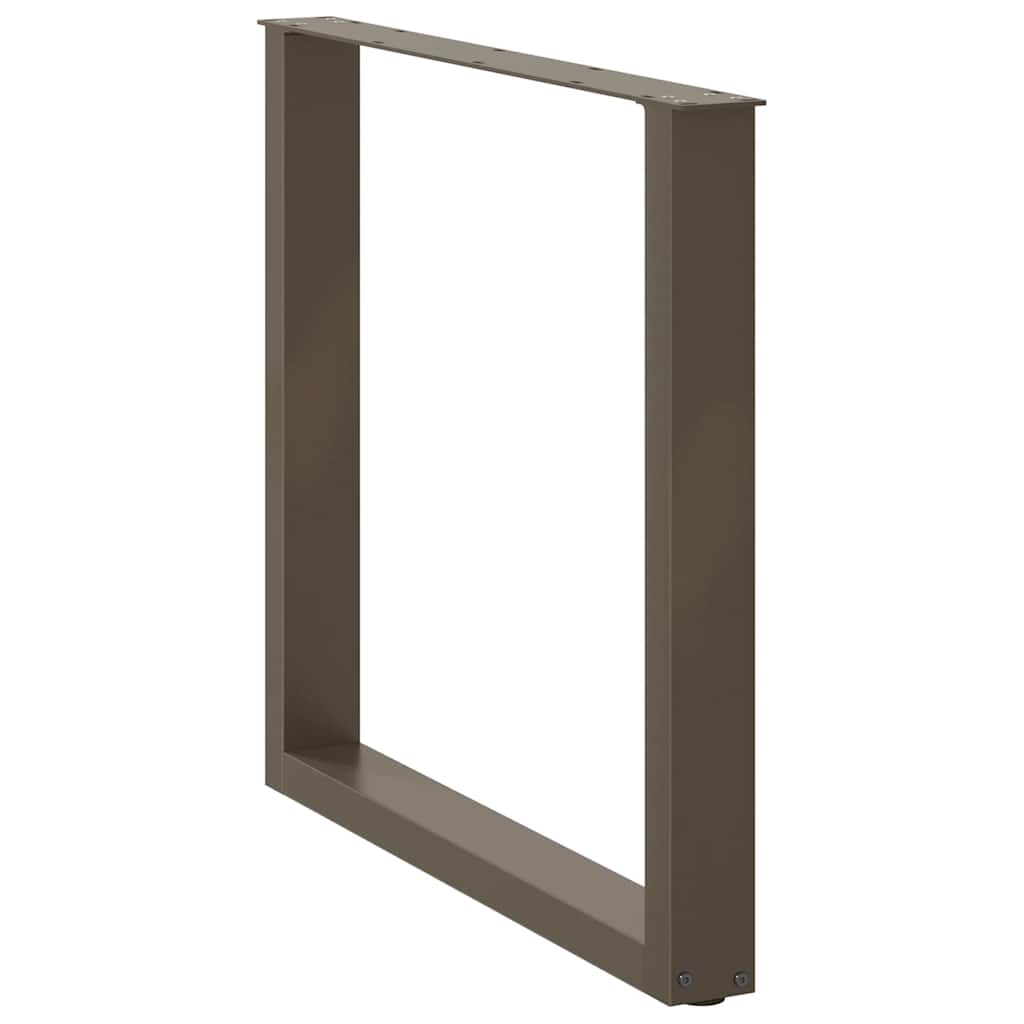 Spisebordben U-formet 2 stk naturell 90x(72-73) cm stål