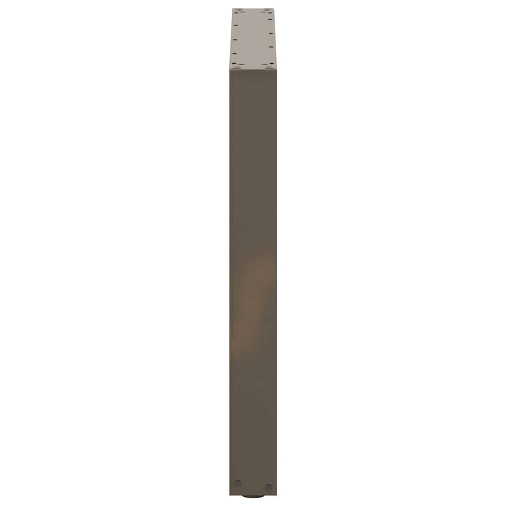 Spisebordben U-formet 2 stk naturell 90x(72-73) cm stål