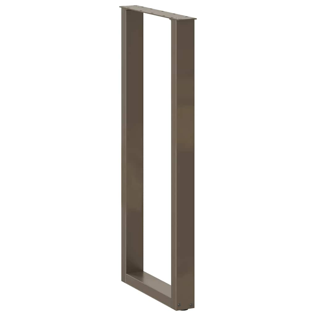 Salongbordben U-formet 2 stk naturell 50x(110-111) cm stål