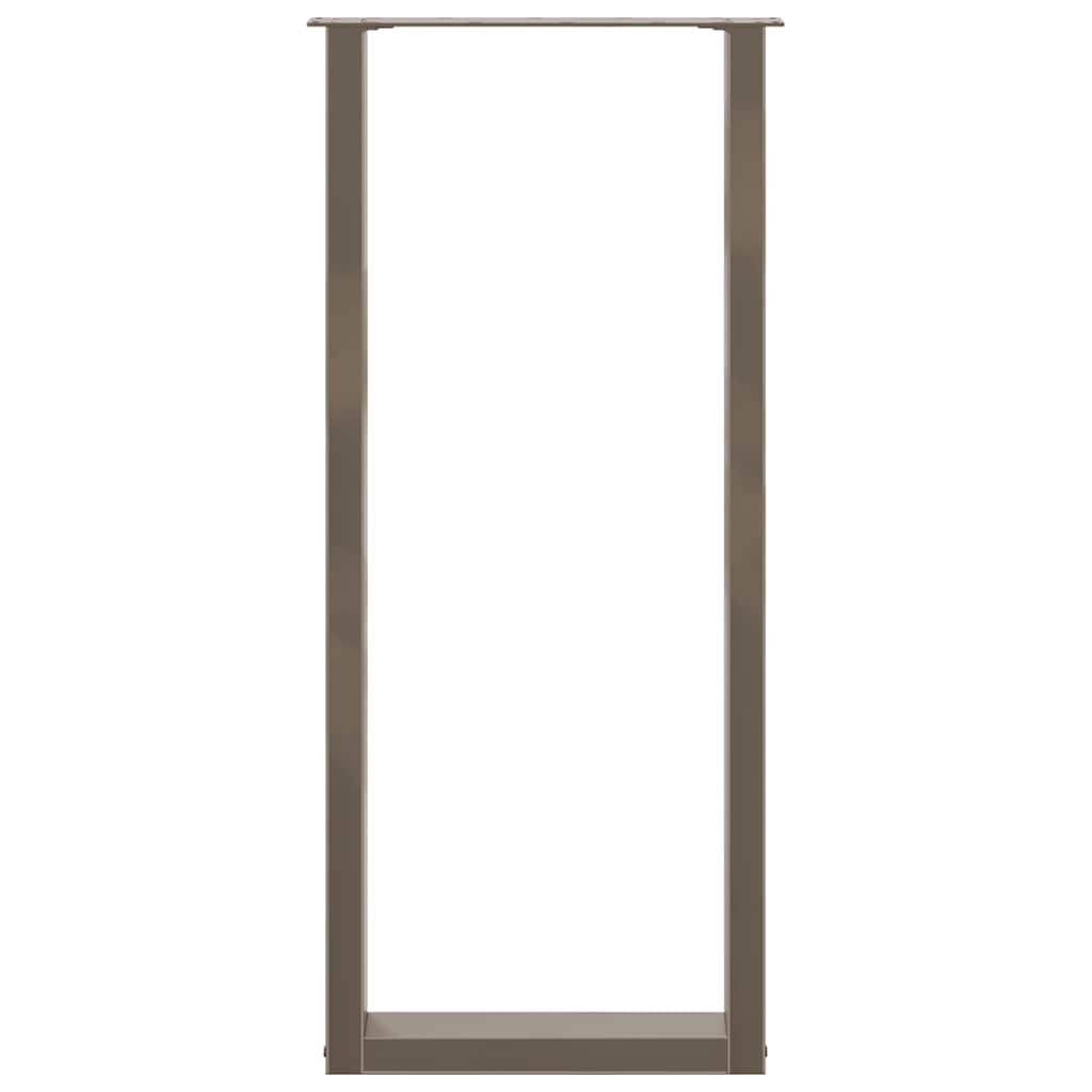 Salongbordben U-formet 2 stk naturell 50x(110-111) cm stål