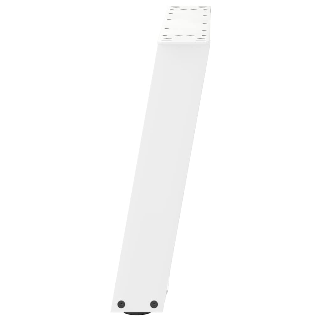 Salongbordben U-formet 2 stk hvit 70x(42-43) cm stål
