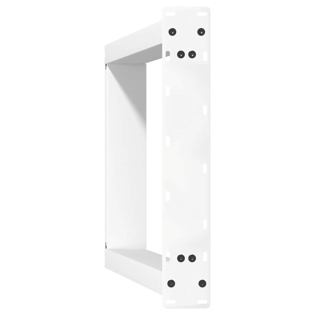 Spisebordben U-formet 2 stk hvit 60x(72-73) cm stål