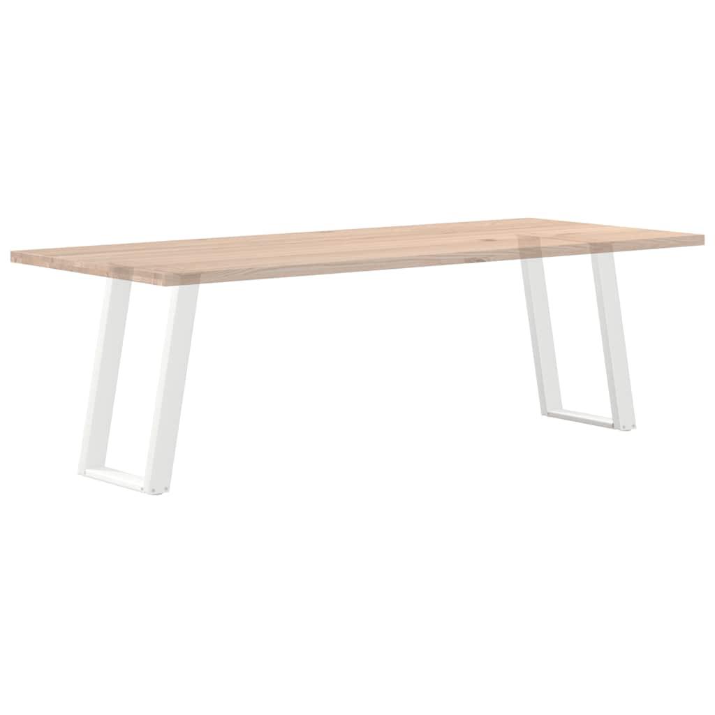 Spisebordben U-formet 2 stk hvit 60x(72-73) cm stål
