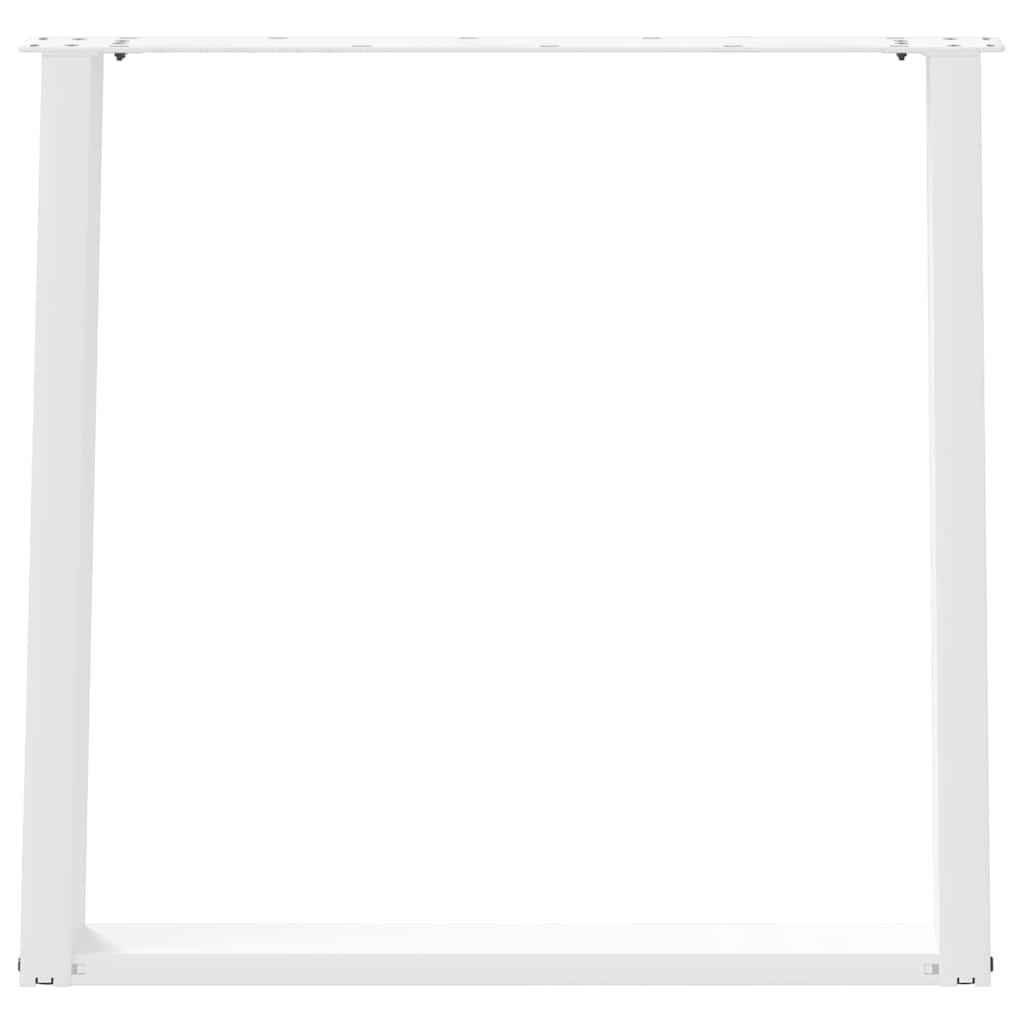 Spisebordben U-formet 2 stk hvit 70x(72-73) cm stål
