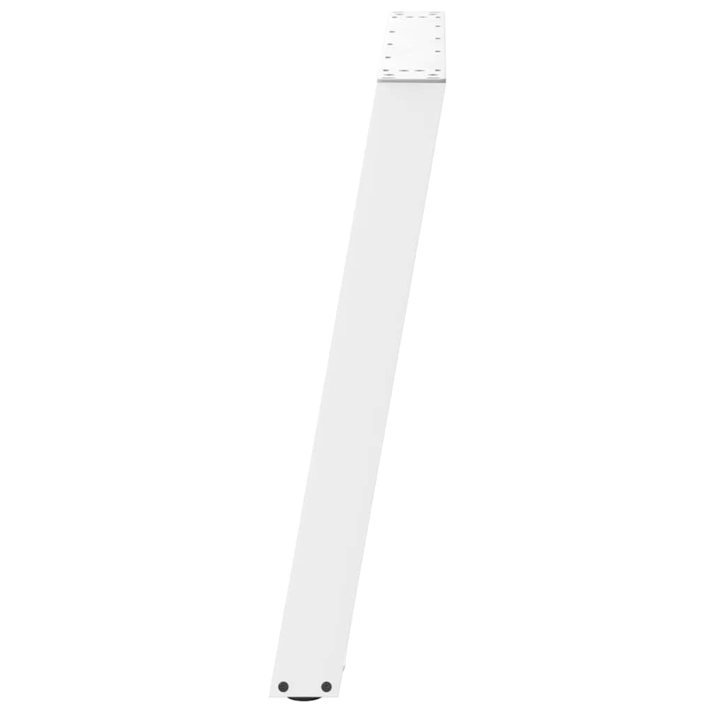 Spisebordben U-formet 2 stk hvit 70x(72-73) cm stål