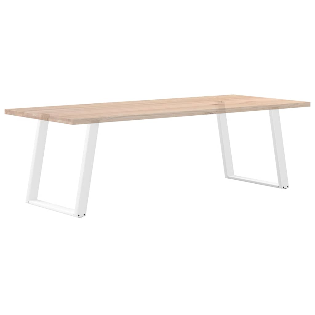 Spisebordben U-formet 2 stk hvit 70x(72-73) cm stål
