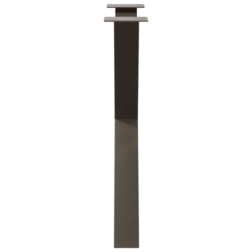 Spisebordben X-formet 2 stk naturell 70x(72-73) cm stål