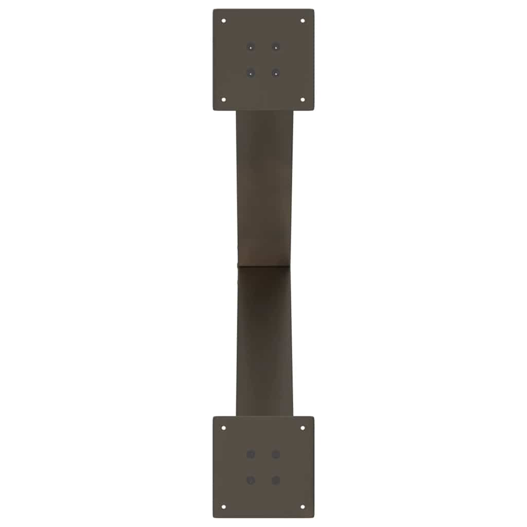 Spisebordben X-formet 2 stk naturell 70x(72-73) cm stål