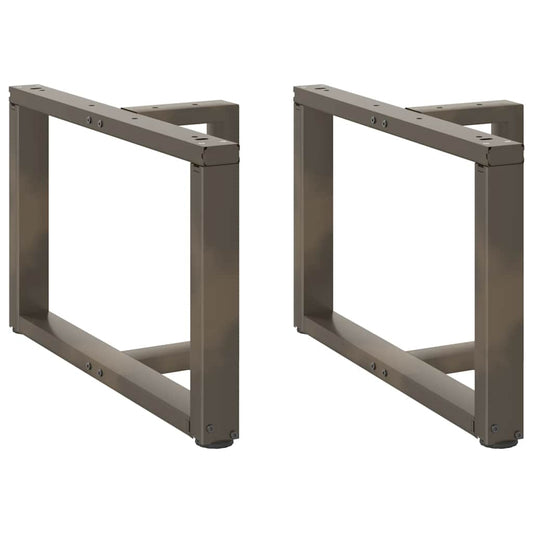 Salongbordben T-formet 2 stk naturell 70x25x(42-43) cm stål