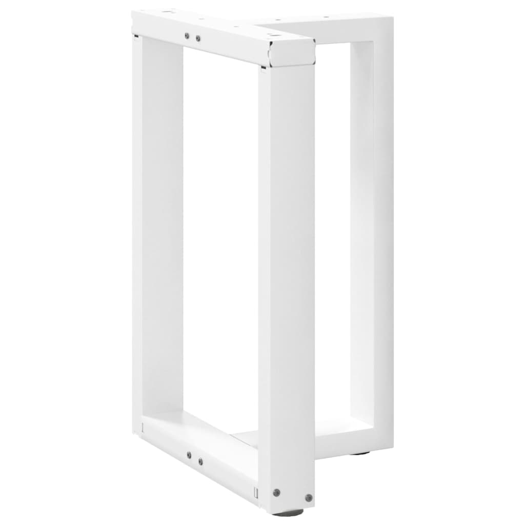 Spisebordben T-formet 2 stk hvit 50x35x(72-73) cm stål