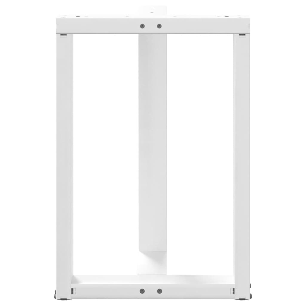 Spisebordben T-formet 2 stk hvit 50x35x(72-73) cm stål