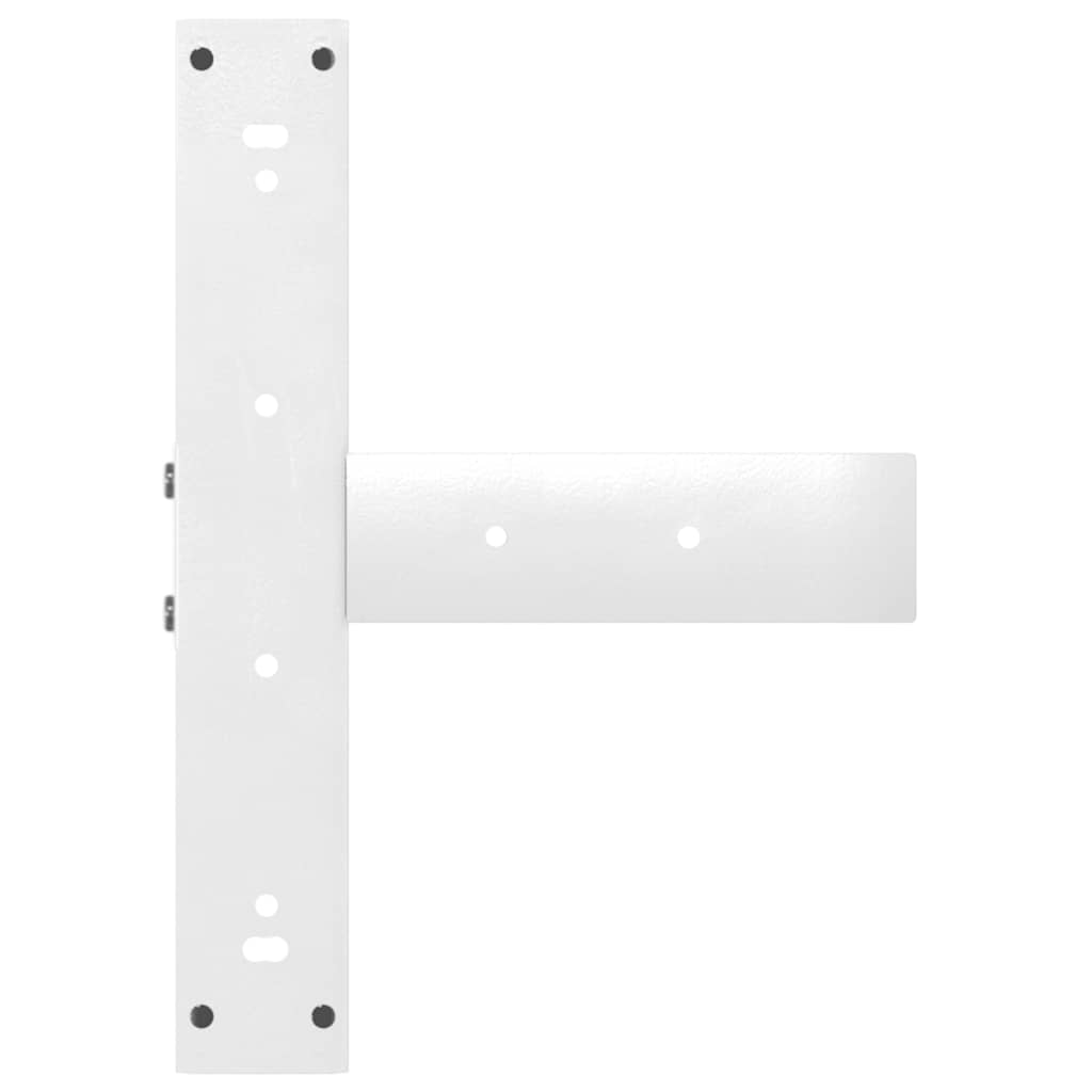 Spisebordben T-formet 2 stk hvit 50x35x(72-73) cm stål