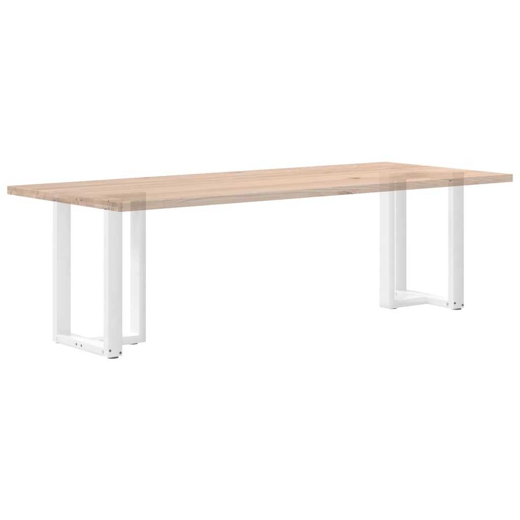 Spisebordben T-formet 2 stk hvit 50x35x(72-73) cm stål