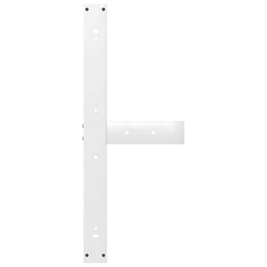 Spisebordben T-formet 2 stk hvit 100x35x(72-73) cm stål