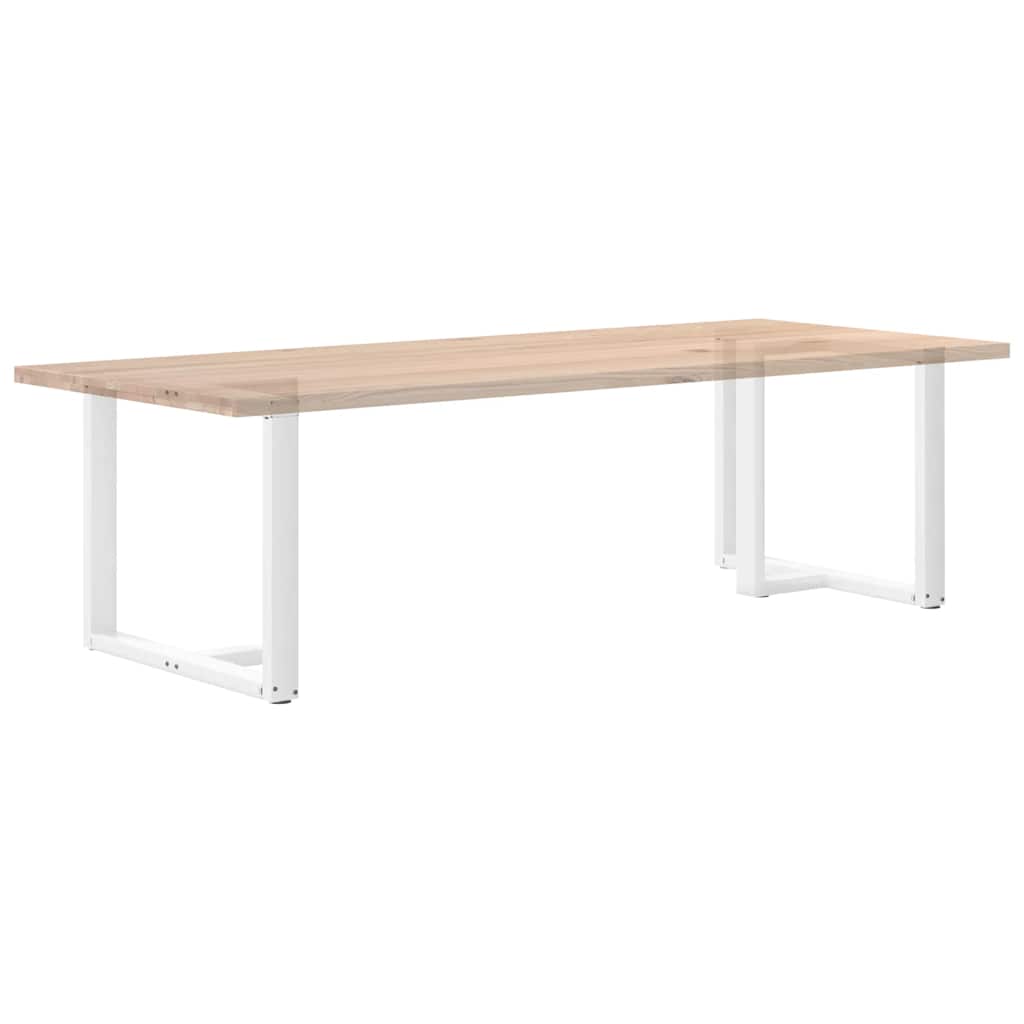 Spisebordben T-formet 2 stk hvit 100x35x(72-73) cm stål