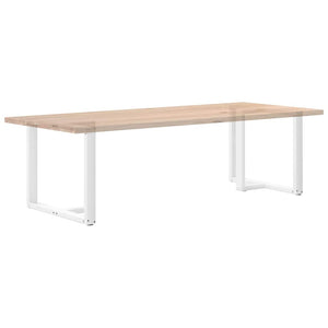 Spisebordben T-formet 2 stk hvit 100x35x(72-73) cm stål