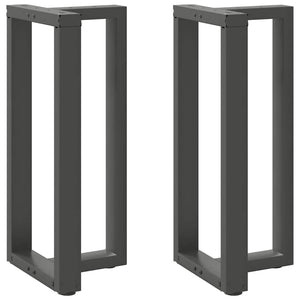 Bar table legs T-shaped 2 pcs anthracite 40x35x(90-91) cm steel