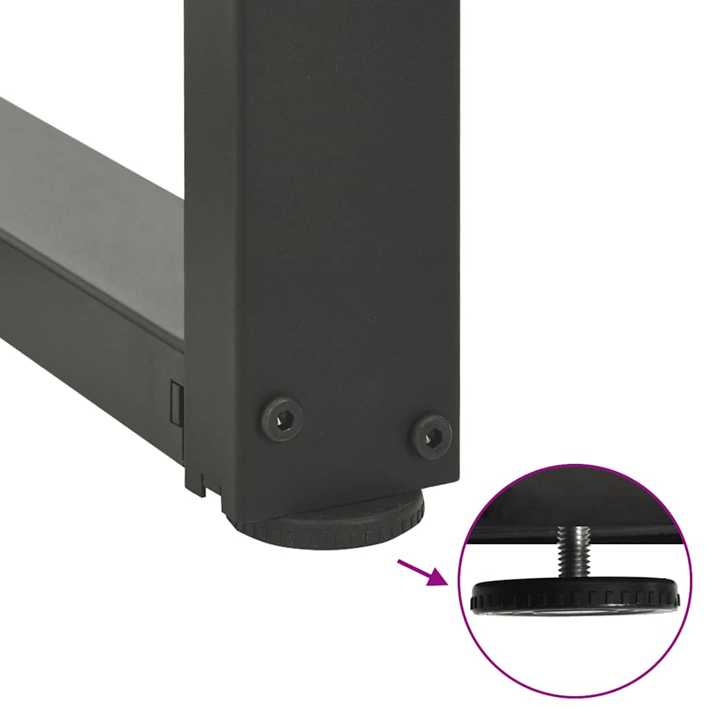 Bar table legs T-shaped 2 pcs anthracite 40x35x(90-91) cm steel