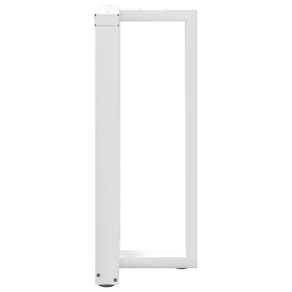 Barbordben T-formet 2 stk hvit 50x35x(90-91) cm stål