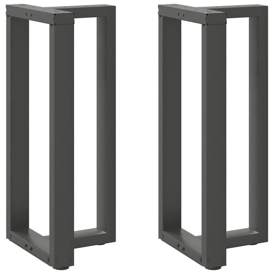 Bar table legs T-shaped 2 pcs anthracite 50x35x(90-91) cm steel