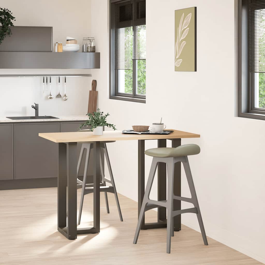 Barbordben T-formet 2 stk naturell 50x35x(90-91) cm stål