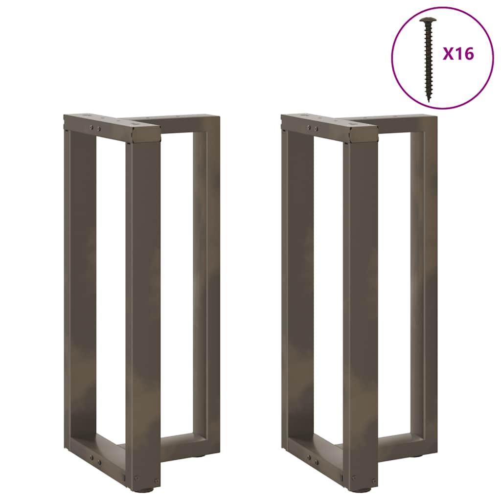 Barbordben T-formet 2 stk naturell 50x35x(90-91) cm stål