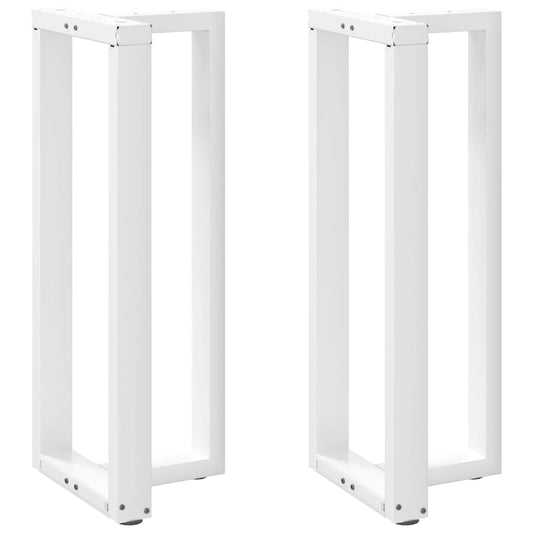 Barbordben T-formet 2 stk hvit 50x35x(100-101) cm stål
