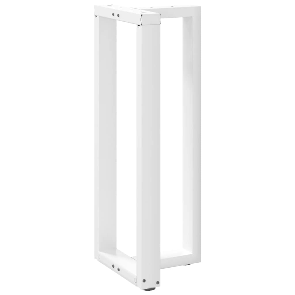 Barbordben T-formet 2 stk hvit 50x35x(100-101) cm stål