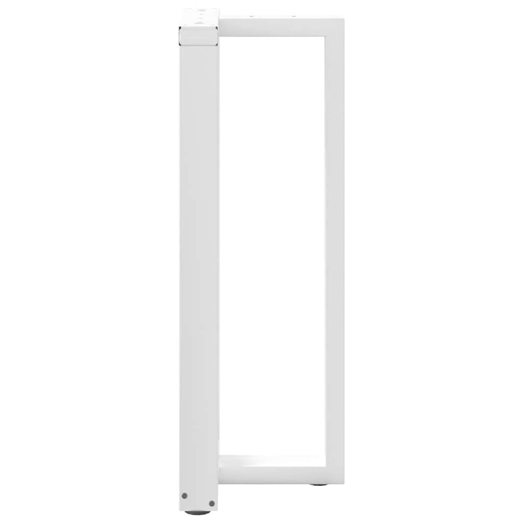 Barbordben T-formet 2 stk hvit 50x35x(100-101) cm stål