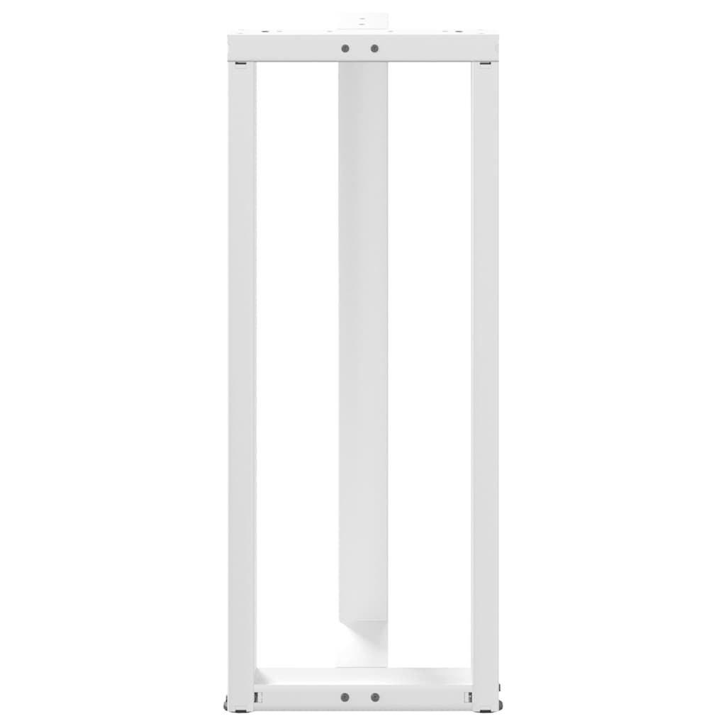 Barbordben T-formet 2 stk hvit 50x35x(100-101) cm stål